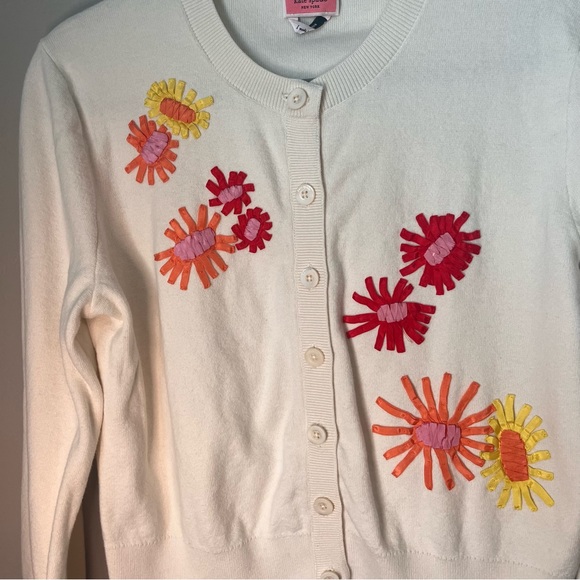 Kate Spade Floral Ribbon Button Up Cardigan - Picture 7 of 16